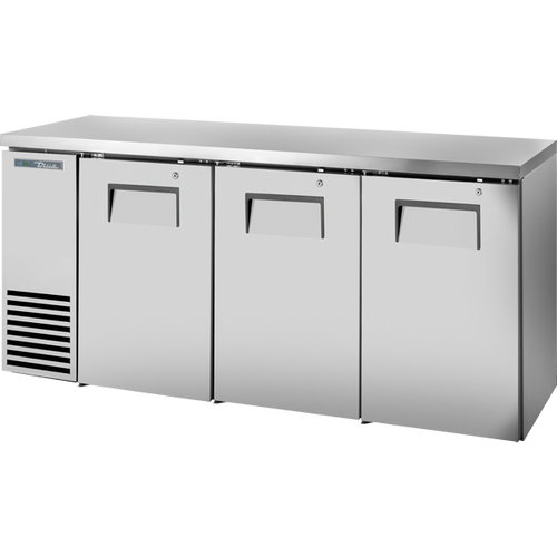 True TBB24-72-3S-Z1-SFT-S-1 Solid Swing Door Back Bar 24″ Depth Single Zone Cooler with Stainless Finished Top and Stainless Exterior