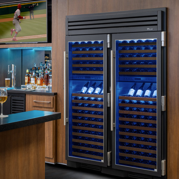 True TC-30DZW-L-SG-C-027-H04K - 30″ Dual Zone Wine Column with Stainless Glass Door