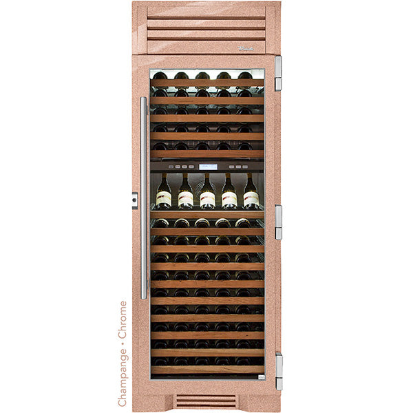 True TC-30DZW-L-SG-C-H04K - 30″ Dual Zone Wine Column with Stainless Glass Door