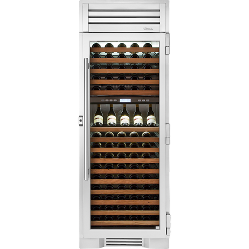 True TC-30DZW-R-SG-C-H04K - 30″ Dual Zone Wine Column with Stainless Glass Door