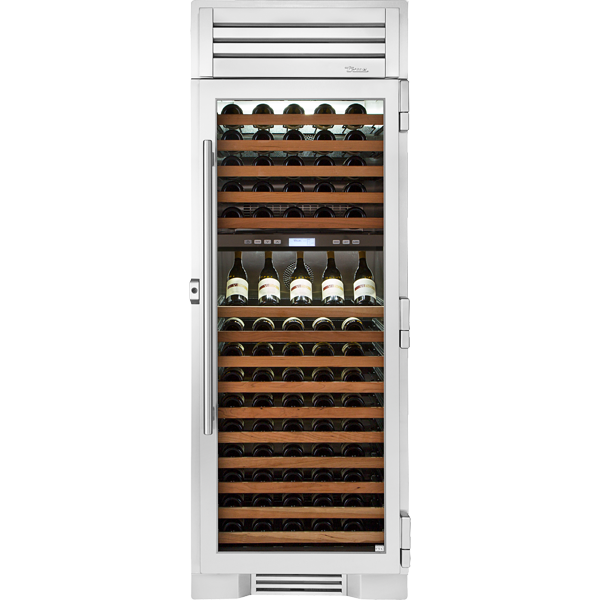 True TC-30DZW-R-SG-C-H04K - 30″ Dual Zone Wine Column with Stainless Glass Door