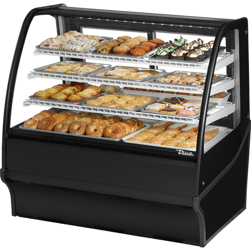 True TDM-DC-48-GE/GE-B-W Curved Glass, Glass End Dry Case