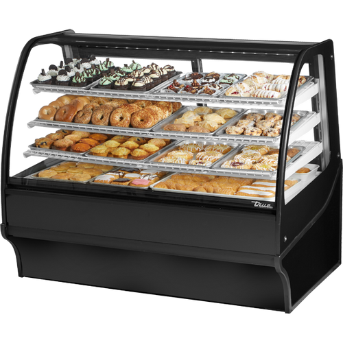True TDM-DC-59-GE/GE-B-W Curved Glass, Glass End Dry Case