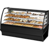 True TDM-DC-77-GE/GE-B-W Curved Glass, Glass End Dry Case