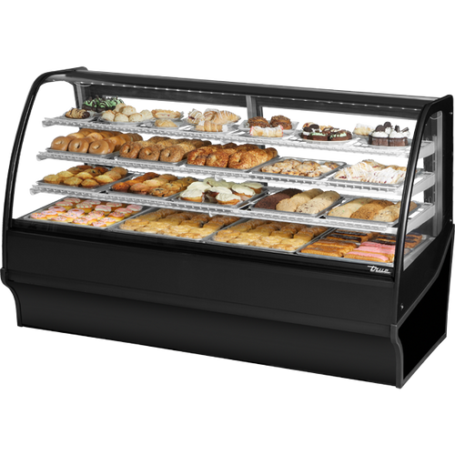 True TDM-DC-77-GE/GE-B-W Curved Glass, Glass End Dry Case
