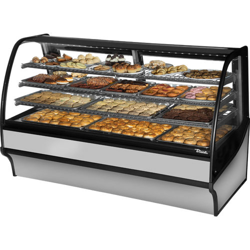 True TDM-DC-77-GE/GE-S-S Curved Glass, Glass End Dry Case