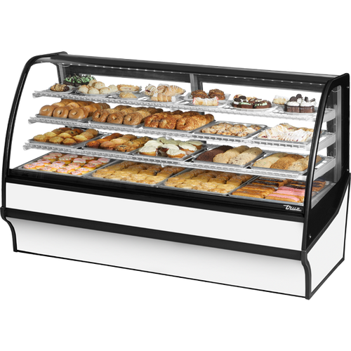 True TDM-DC-77-GE/GE-W-W Curved Glass, Glass End Dry Case