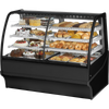 True TDM-DZ-59-GE/GE-B-W Curved Glass, Glass End Dual Zone
