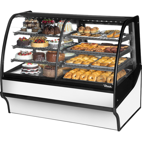 True TDM-DZ-59-GE/GE-S-W Curved Glass, Glass End Dual Zone