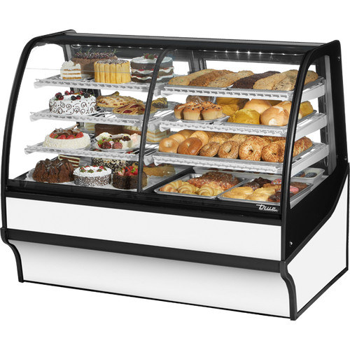 True TDM-DZ-59-GE/GE-W-W Curved Glass, Glass End Dual Zone