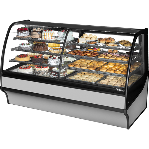 True TDM-DZ-77-GE/GE-S-S Curved Glass, Glass End Dual Zone