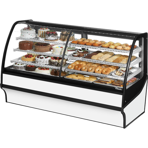 True TDM-DZ-77-GE/GE-W-W Curved Glass, Glass End Dual Zone