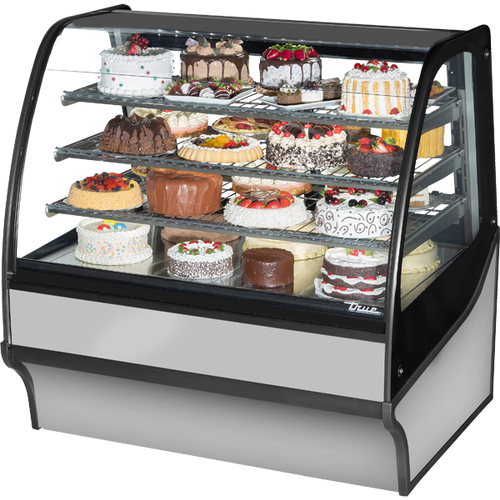 True TDM-R-48-GE/GE-S-S Curved Glass, Glass End Refrigerator