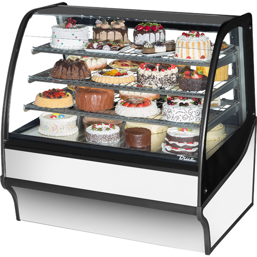True TDM-R-48-GE/GE-S-W Curved Glass, Glass End Refrigerator