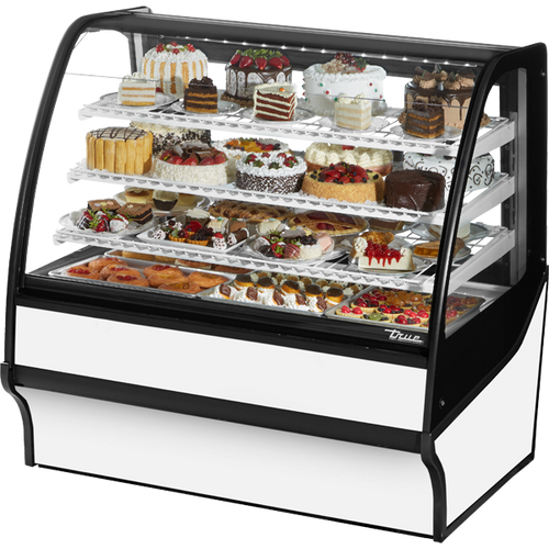 True TDM-R-48-GE/GE-W-W Curved Glass, Glass End Refrigerator