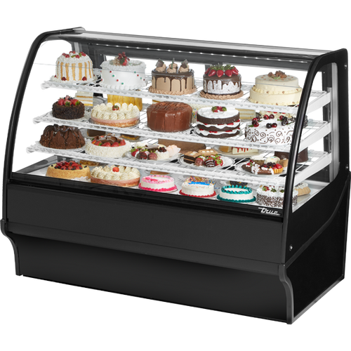True TDM-R-59-GE/GE-B-W Curved Glass, Glass End Refrigerator