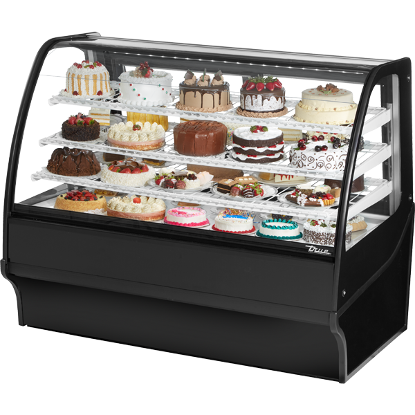 True TDM-R-59-GE/GE-B-W Curved Glass, Glass End Refrigerator
