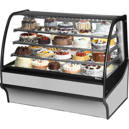 True TDM-R-59-GE/GE-S-S Curved Glass, Glass End Refrigerator