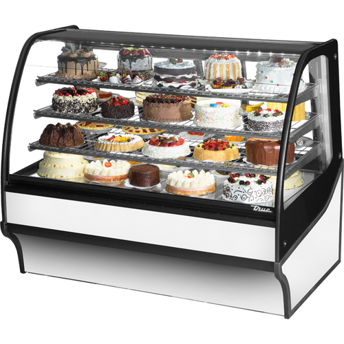True TDM-R-59-GE/GE-S-W Curved Glass, Glass End Refrigerator