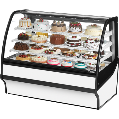 True TDM-R-59-GE/GE-W-W Curved Glass, Glass End Refrigerator