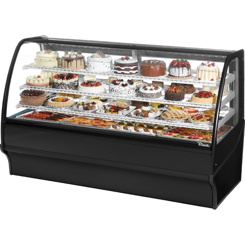 True TDM-R-77-GE/GE-B-W Curved Glass, Glass End Refrigerator