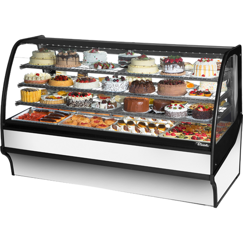 True TDM-R-77-GE/GE-S-W Curved Glass, Glass End Refrigerator