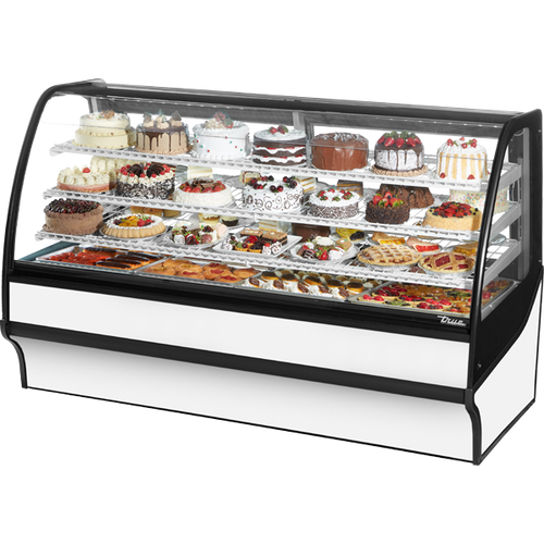 True TDM-R-77-GE/GE-W-W Curved Glass, Glass End Refrigerator