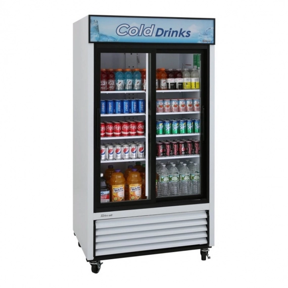 Turbo Air TGM-35R-N 41" Two Section Merchandiser Refrigerator with Glass Door, 29.27 cu. ft.