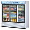 Turbo Air TGM-69R(B)-N 78" Three Section Merchandiser Refrigerator with Glass Door, 61.83 cu. ft.