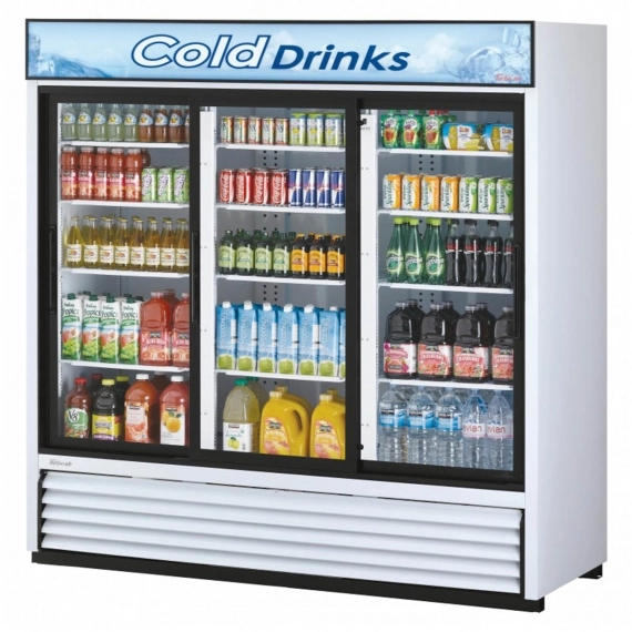 Turbo Air TGM-69R(B)-N 78" Three Section Merchandiser Refrigerator with Glass Door, 61.83 cu. ft.
