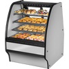 True TGM-DC-36-SC/SC-S-S Fixed Front Curved Glass, Solid Colored End Dry Case