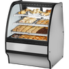 True TGM-DC-36-SC/SC-S-W Fixed Front Curved Glass, Solid Colored End Dry Case