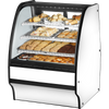 True TGM-DC-36-SC/SC-W-W Fixed Front Curved Glass, Solid Colored End Dry Case