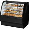 True TGM-DC-48-SC/SC-B-W Fixed Front Curved Glass, Solid Colored End Dry Case