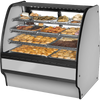 True TGM-DC-48-SC/SC-S-S Fixed Front Curved Glass, Solid Colored End Dry Case