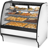 True TGM-DC-48-SC/SC-S-W Fixed Front Curved Glass, Solid Colored End Dry Case