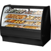 True TGM-DC-59-SC/SC-B-W Fixed Front Curved Glass, Solid Colored End Dry Case