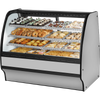 True TGM-DC-59-SC/SC-S-W Fixed Front Curved Glass, Solid Colored End Dry Case