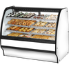 True TGM-DC-59-SC/SC-W-W Fixed Front Curved Glass, Solid Colored End Dry Case