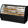 True TGM-DC-77-SC/SC-B-W Fixed Front Curved Glass, Solid Colored End Dry Case