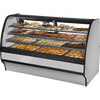 True TGM-DC-77-SC/SC-S-S Fixed Front Curved Glass, Solid Colored End Dry Case