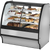 True TGM-DZ-48-SC/SC-S-W Fixed Front Curved Glass, Solid Colored End Dual Zone