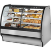 True TGM-DZ-59-SC/SC-S-W Fixed Front Curved Glass, Solid Colored End Dual Zone
