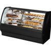 True TGM-DZ-77-SC/SC-B-W Fixed Front Curved Glass, Solid Colored End Dual Zone
