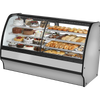 True TGM-DZ-77-SC/SC-S-W Fixed Front Curved Glass, Solid Colored End Dual Zone