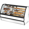 True TGM-DZ-77-SC/SC-W-W Fixed Front Curved Glass, Solid Colored End Dual Zone