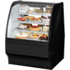 True TGM-R-36-SC/SC-B-W Fixed Front Curved Glass, Solid Colored End Refrigerator