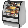 True TGM-R-36-SC/SC-S-S Fixed Front Curved Glass, Solid Colored End Refrigerator