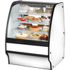 True TGM-R-36-SC/SC-W-W Fixed Front Curved Glass, Solid Colored End Refrigerator