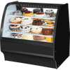 True TGM-R-48-SC/SC-B-W Fixed Front Curved Glass, Solid Colored End Refrigerator
